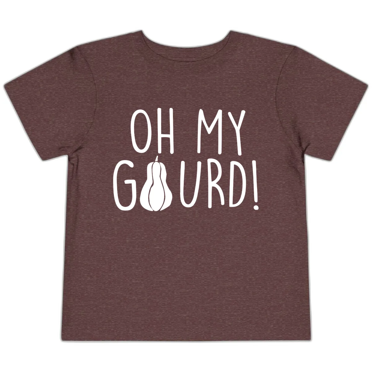 Oh My Gourd Thanksgiving Pun Design Toddler T-Shirt in Heather Maroon